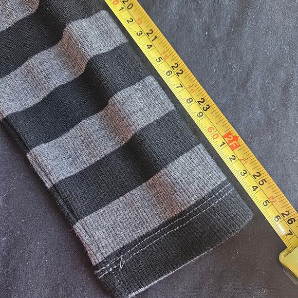 Peyton Jensen Jenny Black and Gray Striped Open Front Duster Cardigan Size M - Picture 7 of 9